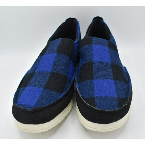 Sperry Mens Size 13 Moc Sider Buffalo Checkered Blue Black Plaid Slip On Shoes - Picture 7 of 10